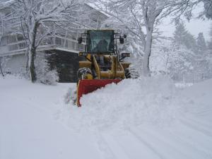 初出動の除雪車