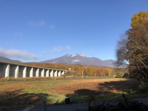 色鮮やかな秋の野尻湖グリーンタウン